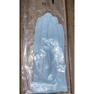 Vintage Sermoneta Blue Leather Gloves Women's Size 7.5 Made in Italy New